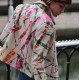 Biker Jacket Tie-dye Leather 